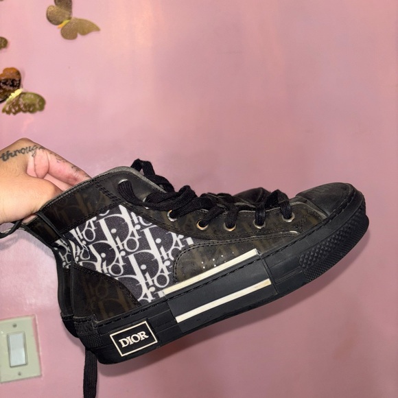 Dior Monogram Black and White Sneakers - Picture 1 of 4